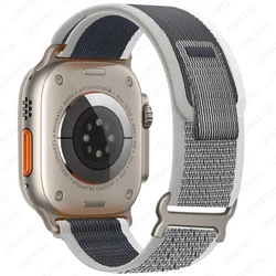 Premium Nylon Trail Strap for Smartwatches - Durable & Stylish Bracelet Band (Black white gray)