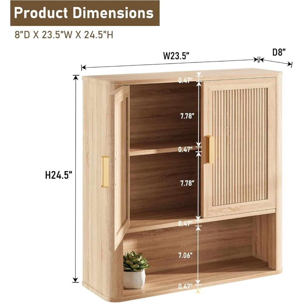 Adjustable Wood Over-the-Toilet Storage Cabinet 6