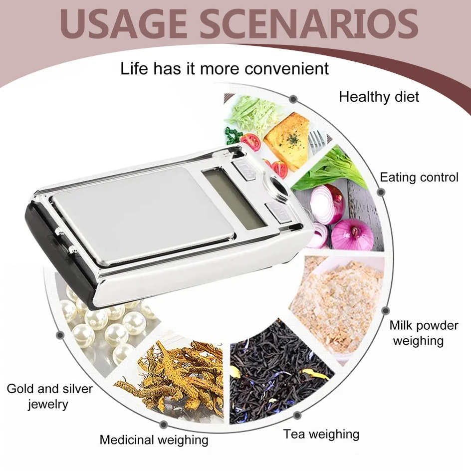 1/2pc 디지털 휴대용 고정밀 미니 무게 규모 균형 야간 투시경 전자 Led 쥬얼리 정확한 자동차 키 그램 규모