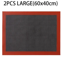 Enhanced Non - Stick Silicone Baking Mat - High Temperature Resistant (2PCS LARGE)
