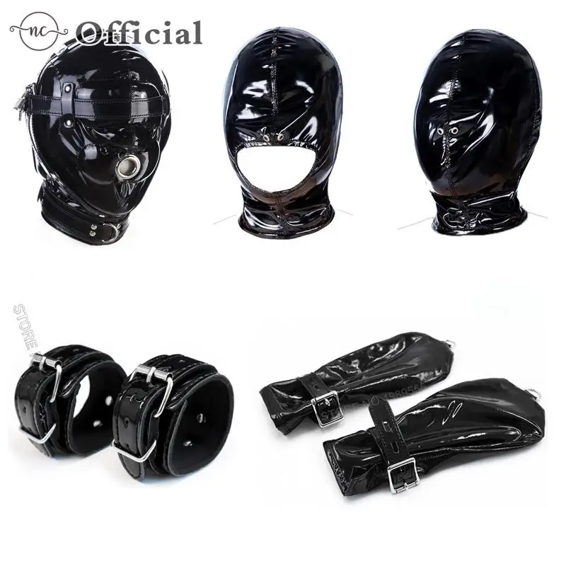 

Leather Bdsm Slave Gay Sex Handcuffs for Couple Whip Sexual Toy Woman X Kit Sexy Toys Restraint Tool Erotic Puppy Mask Bondadges