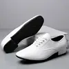 White Stone Pattern New Dance Shoes Square Dance Shoes Soft Sole Social Dance Shoes Leather Latin Dance Sneakers 2