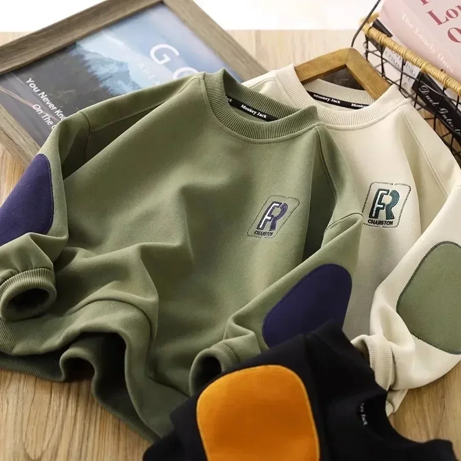Boys Kids Hoodie Sweatshirts Sports Pullover Teenagers Letter Printed Spring Fall 4 To 14Yrs Children's Clothes Casual