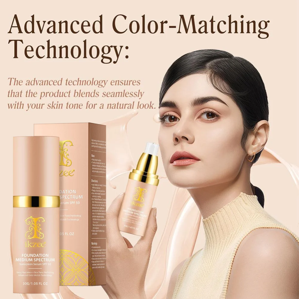 4-in-1 Foundation Magic Color Changing Foundation Liquid Concealer High Coverage Makeup Moisturizing Waterproof Korea Cosmetics