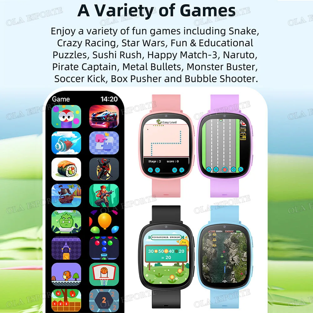 2026 Kids Games Smartwatch 1.83''HD Screen Camera Interesting Games Sleep Monitoring Alarm Clock Calculator Children Watch Gifts 6