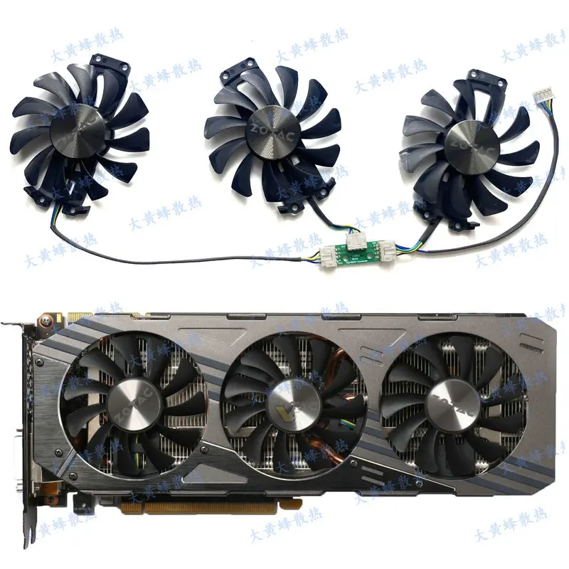 Nuovo Per Zotac Gtx970 Gtx980 Amp Edition Ventola Di Raffreddamento Della Scheda Grafica Video Muslimate