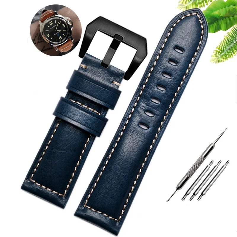 Premium Crazy Horse Leather Watch Band - Genuine Leather Strap