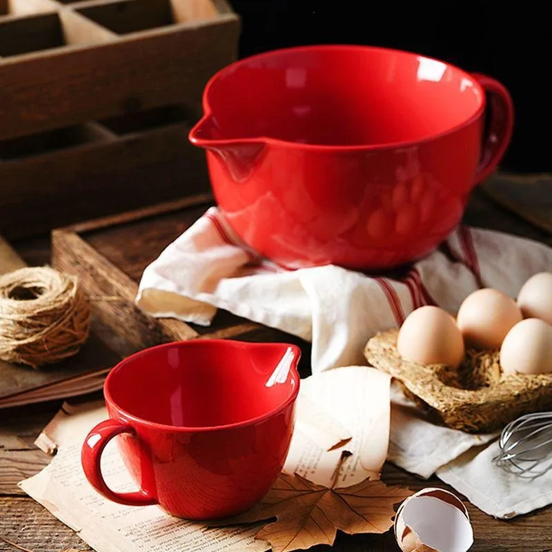 Stoneware Batter Bowl Measuring Cups