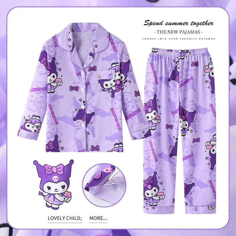 New Anime Sanrios Kids Home Clothing Cartoon Cinnamoroll Kuromi My ...