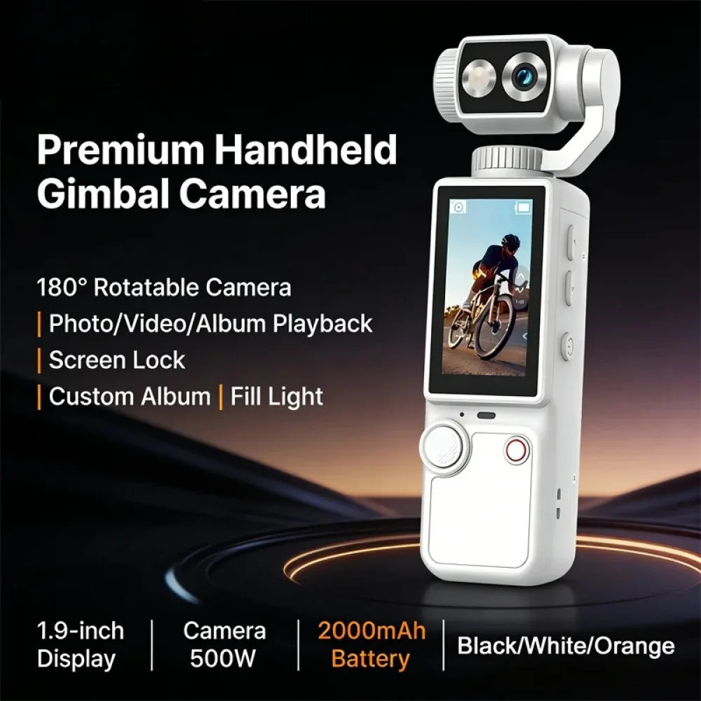 Gimbal Caméra 1080p/4K avec 32GB ou Sans Carte - Stabilisateur