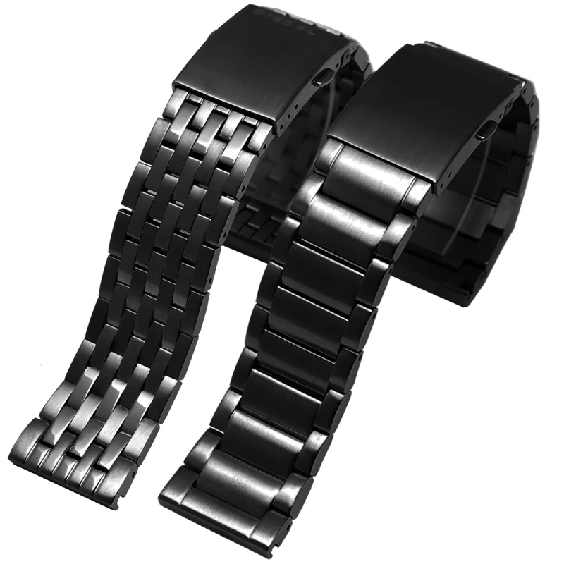Bracelet De Montre En Acier Inoxydable Pour Homme - Largeurs 22mm, 24mm, 26mm, 28mm, Compatible Diesel DZ7333