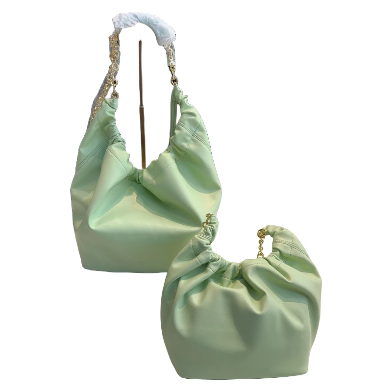 

Women's calf leather fashionable underarm bag with large capacity shopping bag