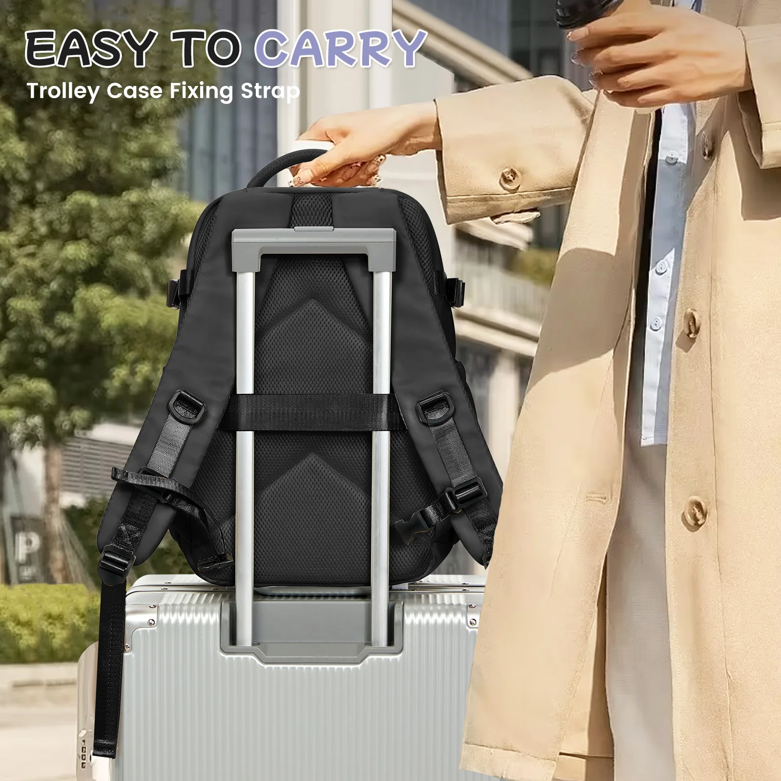 Carry on Luggage Laptop Rucksack Waterproof Travel Backpack College Backpack, Underseat Cabin Bag Wizzair 40x30x20 Travel Bags