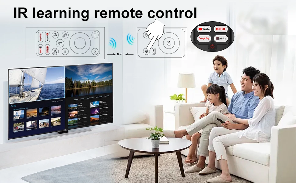 iPazzPort Universal Remote Mini Keyboard Wireless Combo With Voice Air Mouse, IR Learning Controller For Android TV_voghion.com