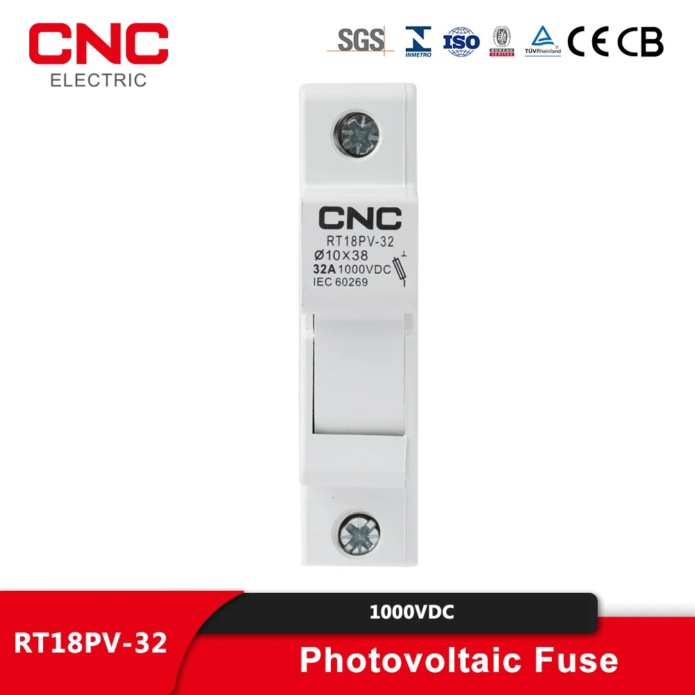 

CNC RT18PV-32 DC 1000V Low Voltage Fuse 1P Fuse holder Overload and Short circuit protection