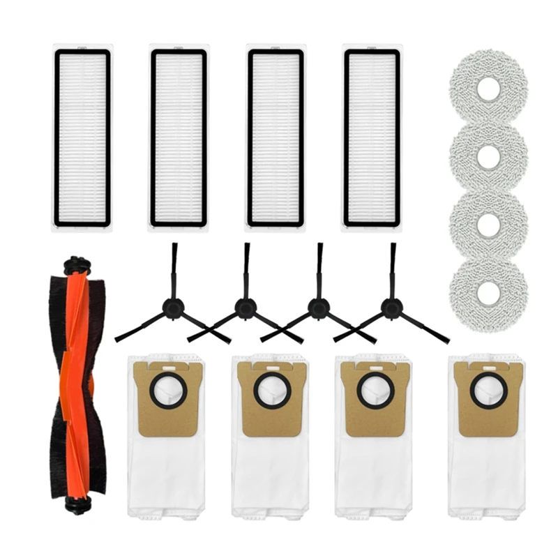 

For Dreame X20 Pro Main Roller Brush HEPA Filter Side Spin Brush Mop Cloths Rag Vacuum Spare Parts Accessory Replacement A