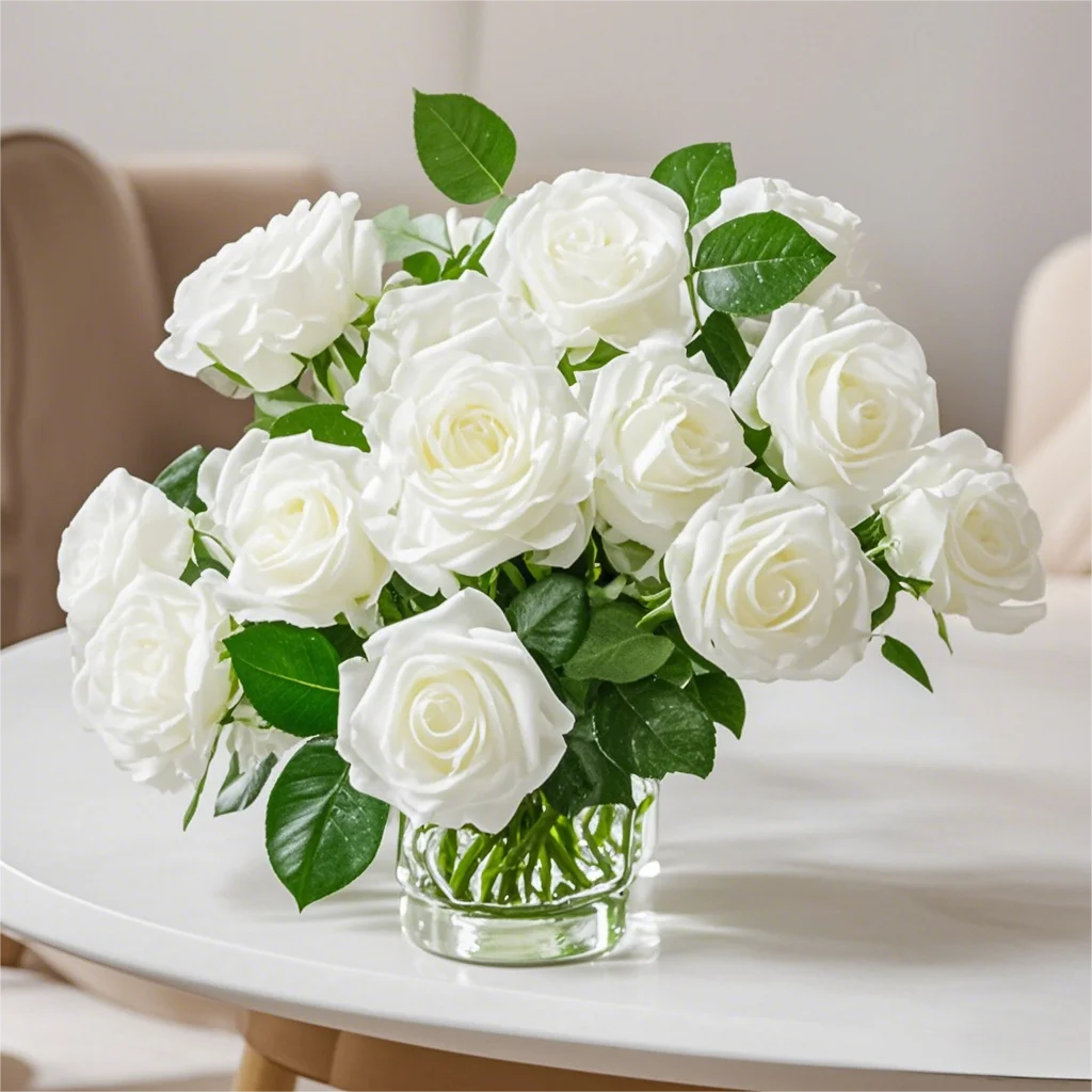 Artificial Rose Flowers 25-100pcs Foam Fake Rose Wedding Bouquet Table Decoration Mother's Day Valentine's Day Gift Party Decora