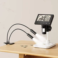 Opqpq USB Dual Gooseneck Led Lights for Microscopes Soldering 360 Adjustable Free Angle Lamp With Flexible Clip Remote Control 2