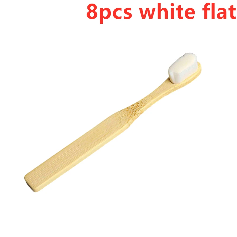 8pcs white flat