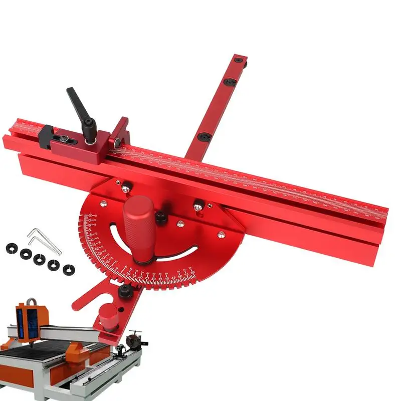 

Table Saw Miter Gauge System Multifunctional Tenon Back Extension Fence System With Telescoping Fence Marking Scale Miter Gauge