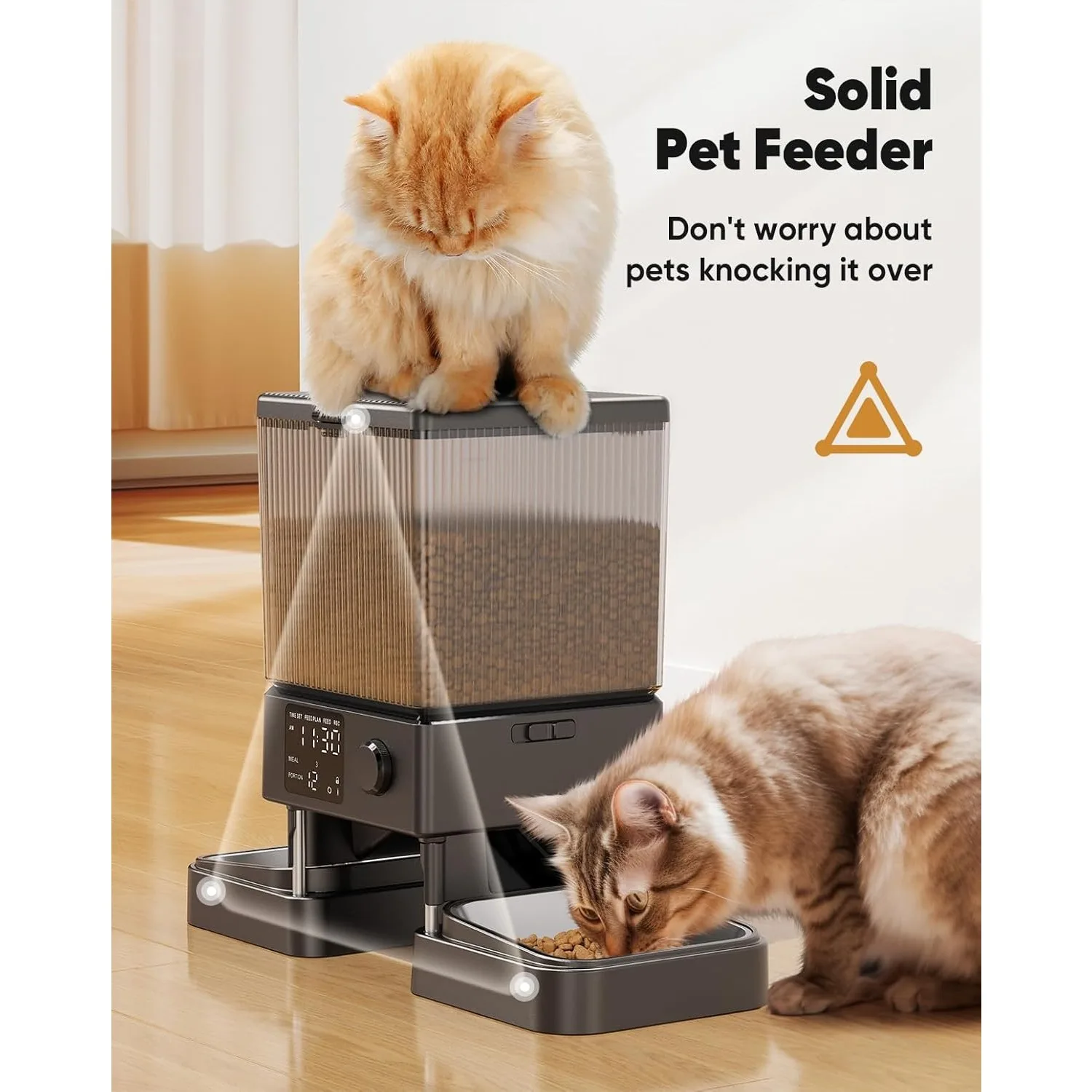 Automatic Cat Feeder for 2 Cats, 20 Cups/5L Automatic Cat Food Dispenser for Small Pets Indoor, Timed Cat Feeder for Dry Food 5