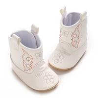 0-18Months New Western Cowboy Boots Fashionable and Casual Infant/Toddler Mid length Boots Embroidered Baby Boots 3