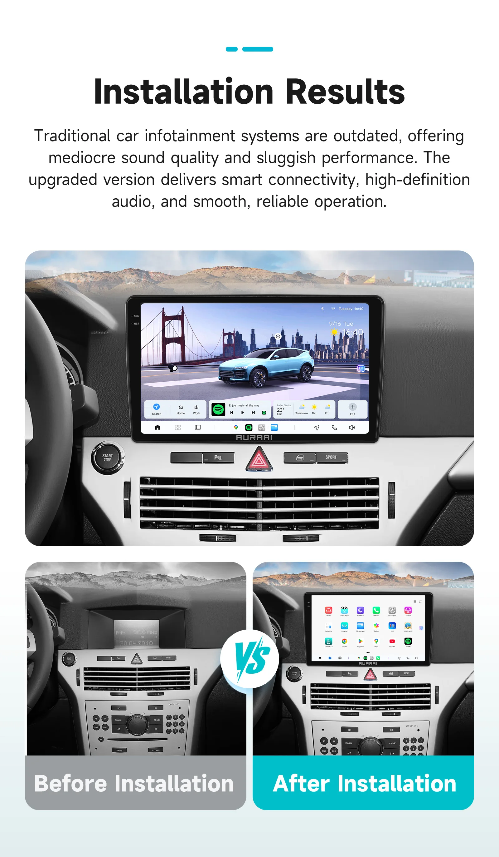 2DIN 8+256G Carplay Android Autoradio für OPEL ASTRA H 2006 2007 2008-2014 Multimedia 2K Intelligenter Bildschirm GPS ADAS+360 Kamera – Detail 3