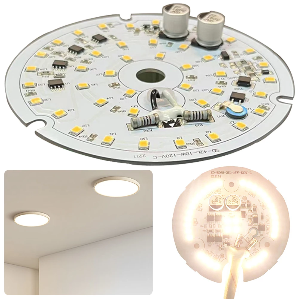 

3.94 Inch LED Ceiling Fan Light Kit 3000K/4000K/6500K Dimmable Round LED Light Engine Ceiling Flush Light Replacement Panel