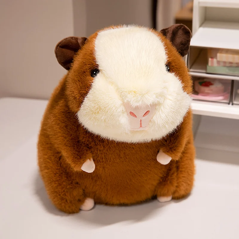 Cute Guinea Pig Plush Toy Kawaii Piggy Doll Stuffed Animal Simulation Pillow Birthday Gift for Girls and Kids
