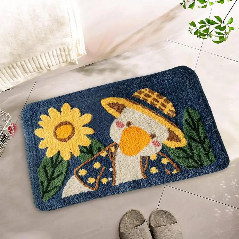 

Cute Door Mat Water Absorbent Duck Plush Floor Mat Cute Floor Mat for Entryway Quick Drying Doormat for Bathroom Kitchen Laundry