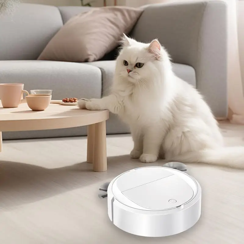 청소 로봇 미니 로봇 걸레 및 진공 콤보, 강력한 흡입 배터리 작동, 자동 장애..