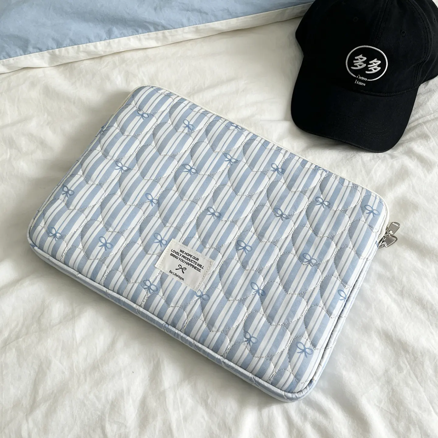 Elegant Quilted Shockproof Laptop and Tablet Sleeve - Stylish Protective Carrying Case
