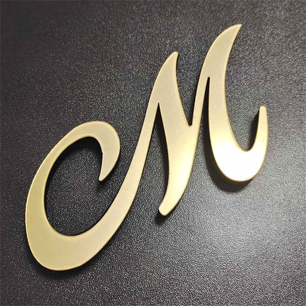 3D Golden Mirror Acrylic 10CM English Letters Wall Sticker Holiday Celebration Party Wedding Decoration Letter Wall stickers 