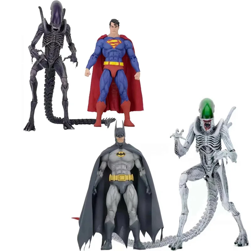 

Экшн-фигурка Neca Супермена Бэтмена против инопланетянина ксеноморфа NYCC 2019 Брюс Уэйн аниме Сборная модель игрушки Рождественский подарок 2 шт./комплект