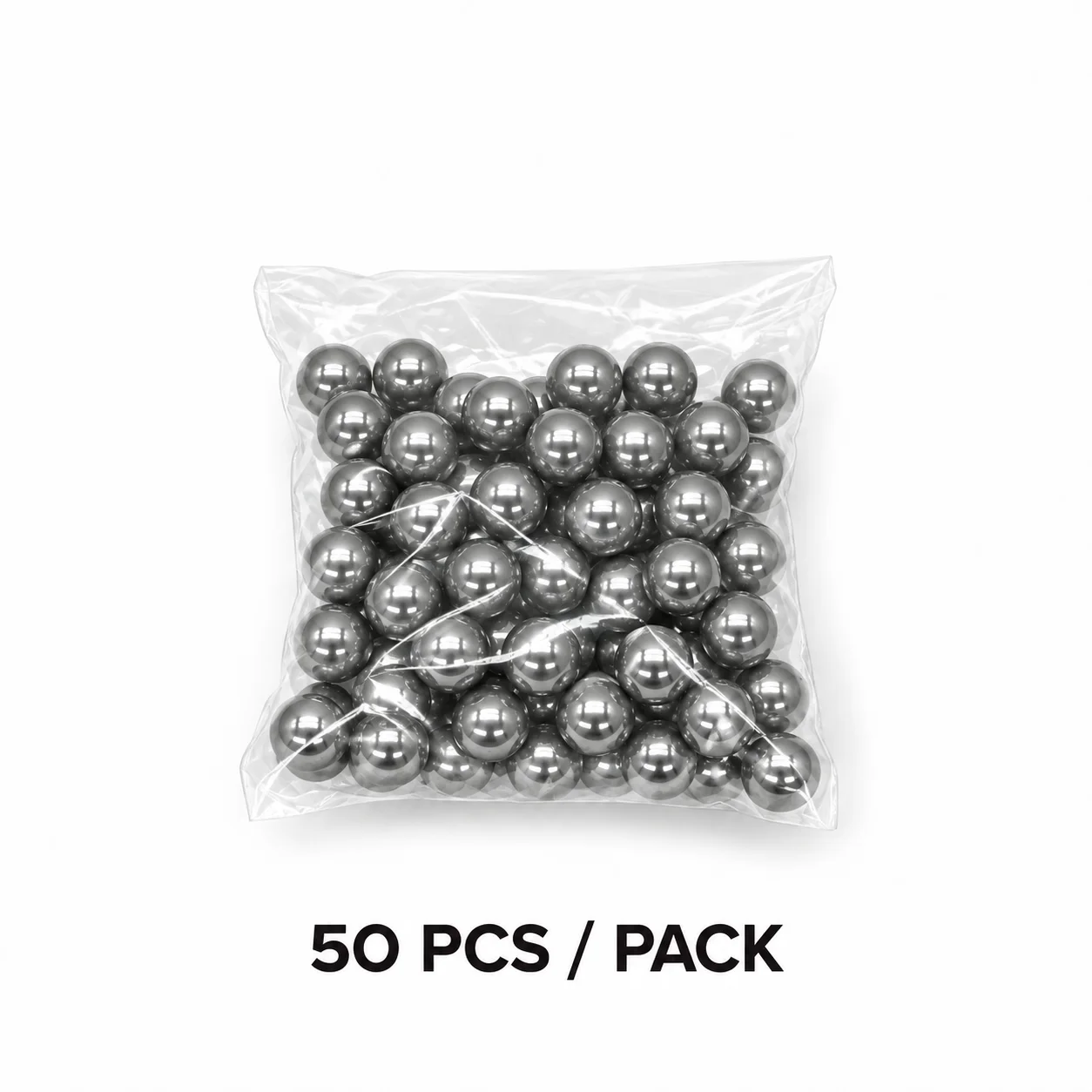 Premium 8mm Shiny Steel Slingshot Balls - Pack of 100 Sturdy Iron Projectiles