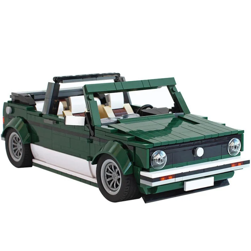 

AIAIAITOY Golf MK1 Cabriolet Dark green Super Convertible Cars Building Blocks Bricks Set Kids Toys Gifts For Boys & Girls