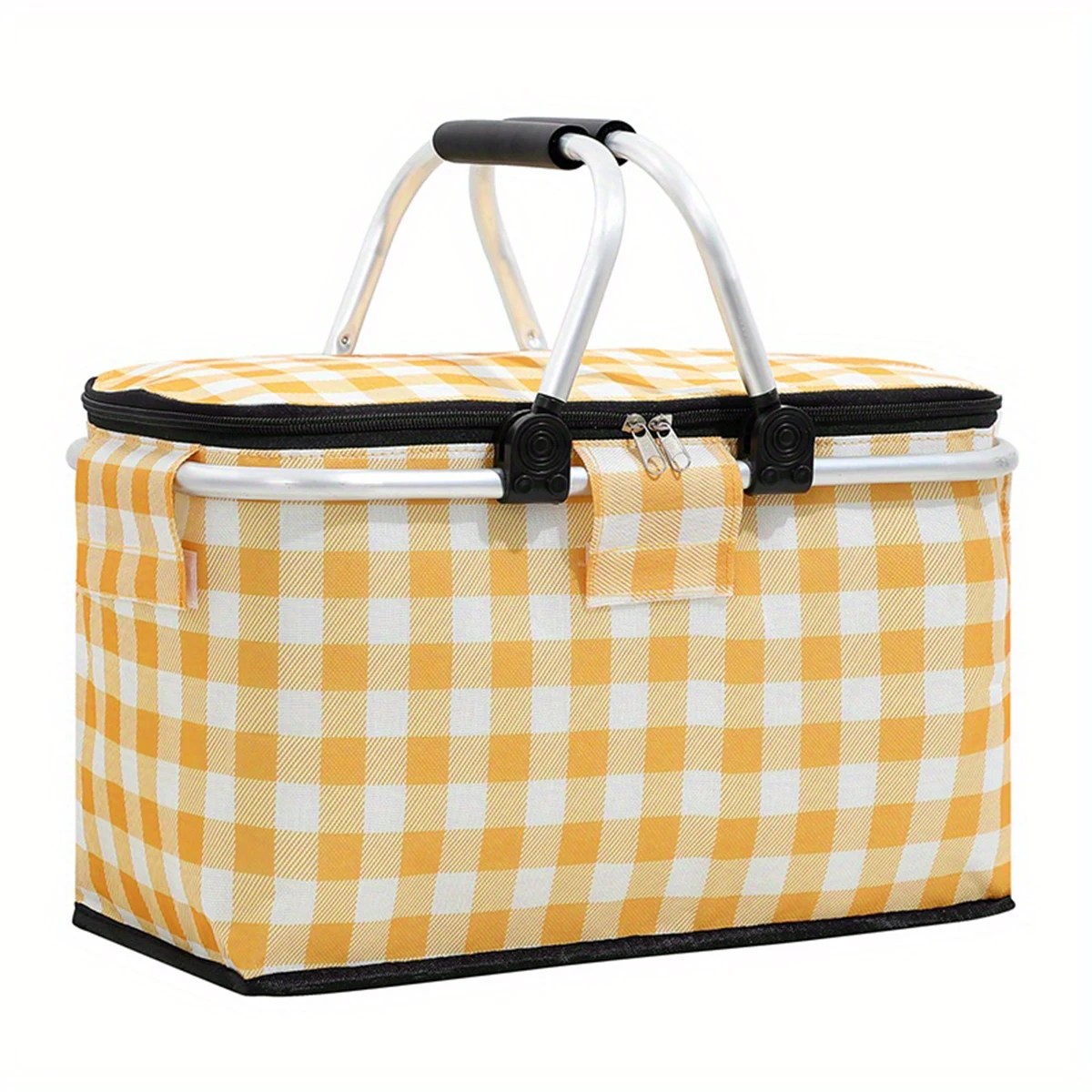 Insulated Picnic Basket Foldable Ice Pack Ice Basket Outdoor Thermal Handheld Storage storage bag lunch cooler bag cooler bag camping storage bag For Camping Car Insulated Bask