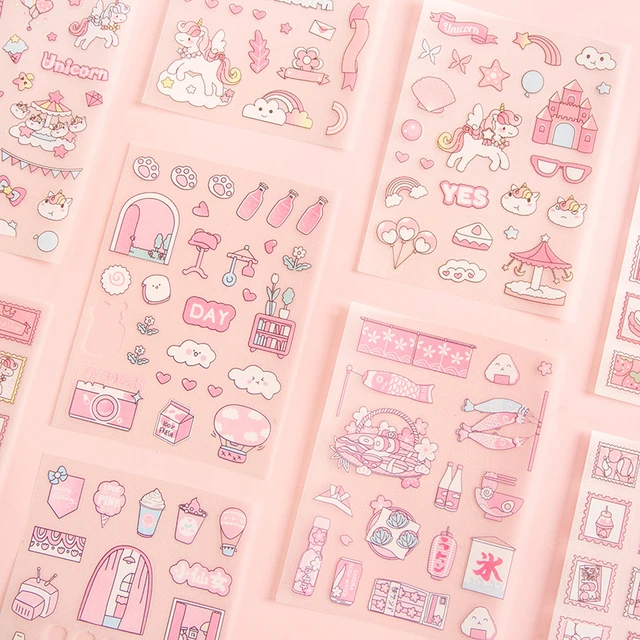 Stationery Korean Stickers, Cute Korean Stickers Deco