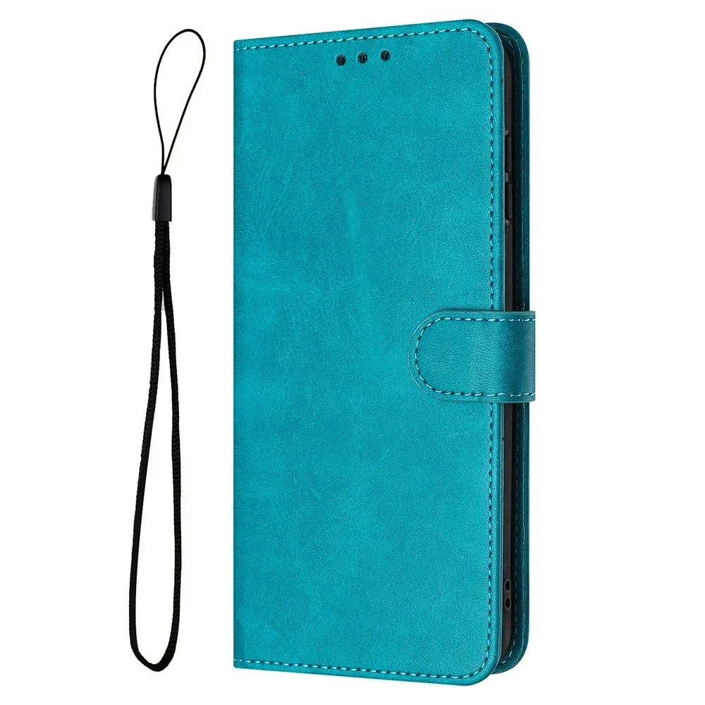 Leather Flip Wallet Case with Card Slots and Stand, Protective Phone Cover