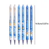 14pcs/set Creative Astronaut Blue Ink Erasable Pens Press-Type Gel Pens 0.5mm Fine Tip Friction Pens Technology Office Supplies 2