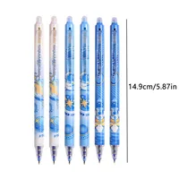 14pcs/set Creative Astronaut Blue Ink Erasable Pens Press-Type Gel Pens 0.5mm Fine Tip Friction Pens Technology Office Supplies 2