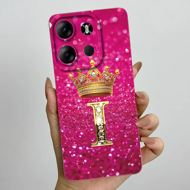 Crown Letter Soft Liquid Silicone Phone Case - Enhanced Grip Bumper Cover