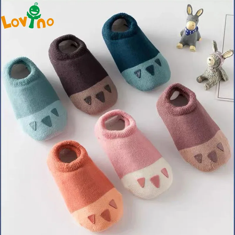 

1 пара нескользящих носков в клеевой горошек, мягкие дышащие хлопковые носки для новорожденных, милые носки-тапочки с рисунком для маленьких девочек и мальчиков