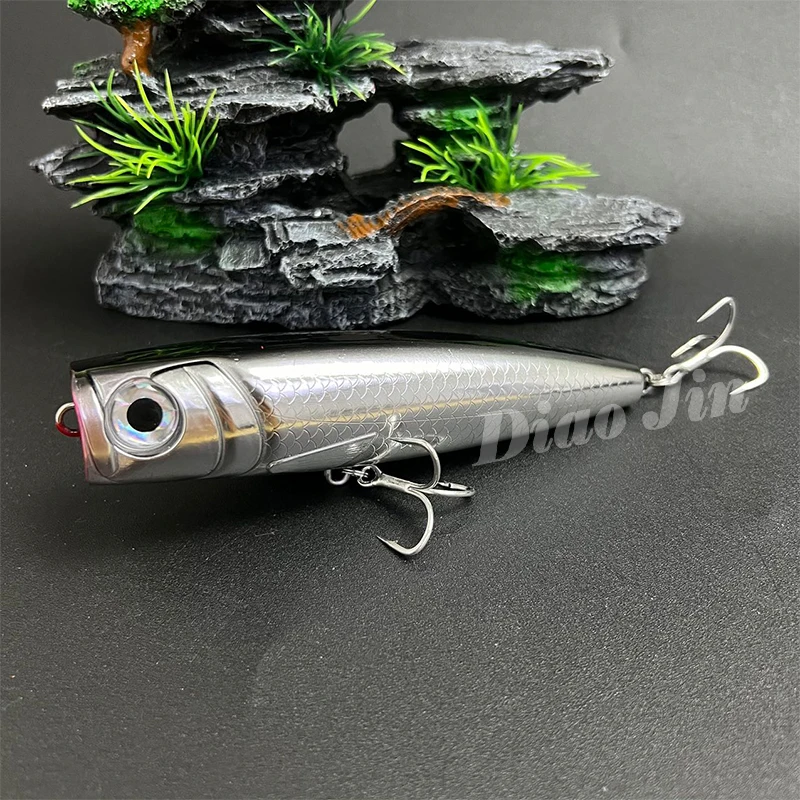 Big Poppers 13cm 58g Sea Fishing Plastic Hard Bait Saltwater Trolling leurres de Surface Topwater Popper Bass Tuna Fishing Lure
