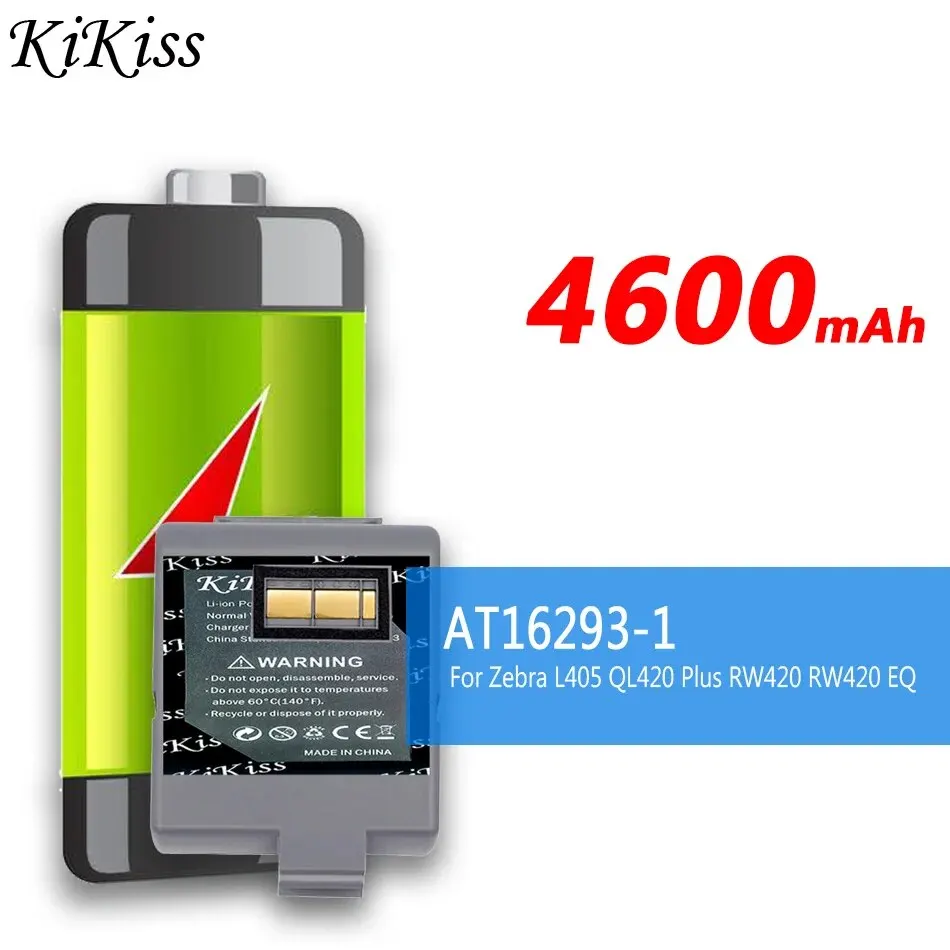 

4600mAh KiKiss Powerful Battery AT16293-1 (QL420)For Zebra L405 QL420 Plus RW420 RW420 EQ AK17463-005 CT17102-2