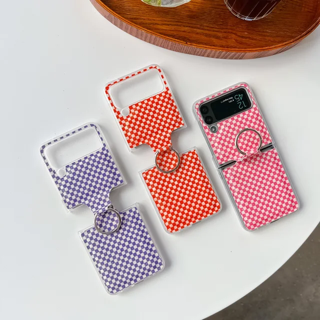 Checkerboard Grid Pattern Protective Case Cover For Samsung Galaxy