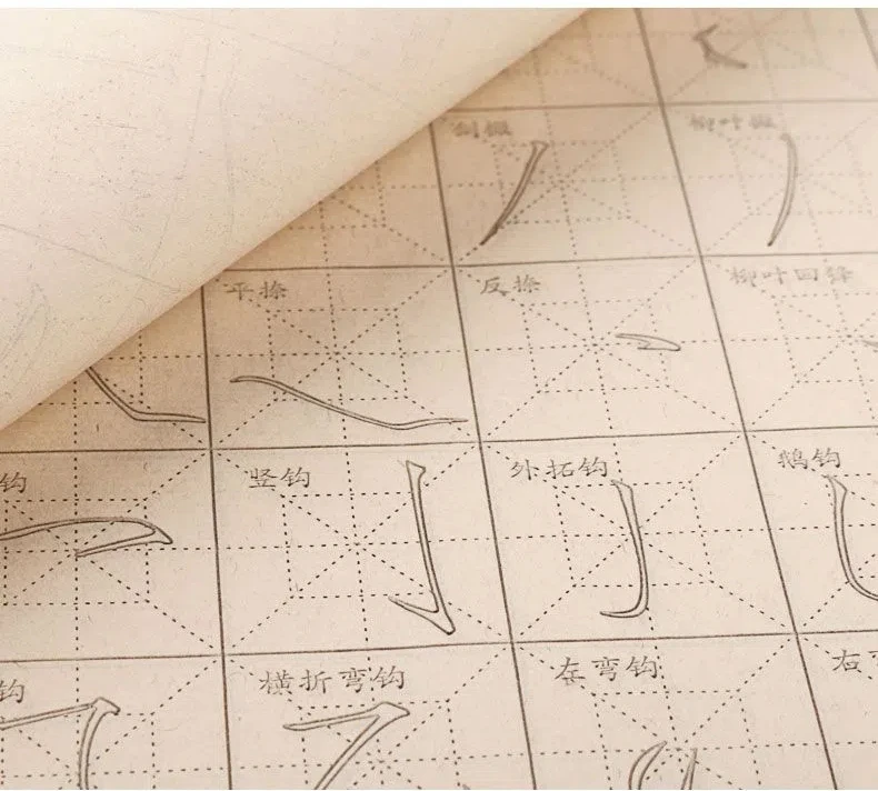 Dünne Gold Körper Kligraphie Copybook spezial isierte Kinder chinesischen Charakter Kalligraphie Kopieren Schreiben Praxis Notizbuch Anfänger – Detail 1