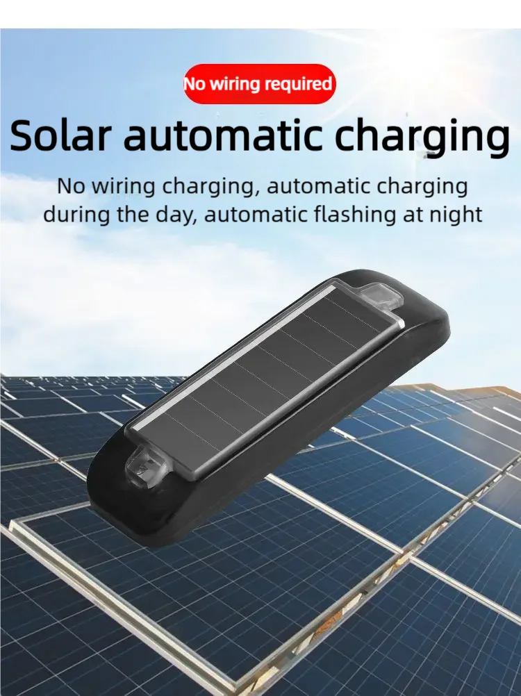 Car Mini LED Solar Power Warning Light Night Security Simulated Alarm Wireless Anti-Theft Caution Lamp Strobe Dummy Alarm Lamp - Image 6