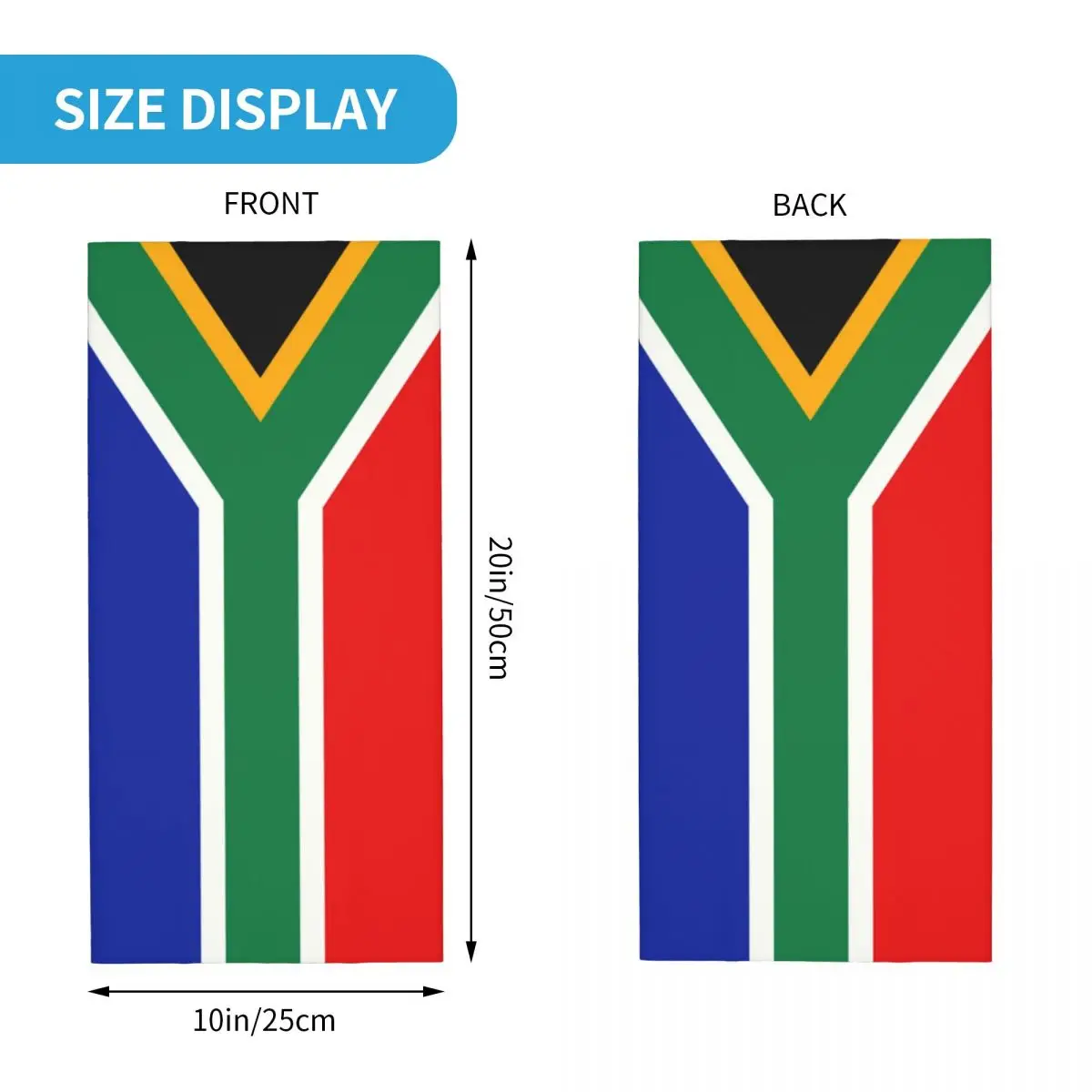 South African Flag Bandana Neck Gaiter for Hiking Running Men Wrap Scarf Patriotism Headband Warmer Face Scarf Cover