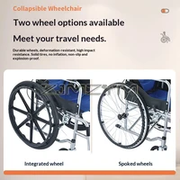 Fauteuil roulant manuel pliant léger maison hôpital handicapé personnes âgées mobilité fauteuil roulant Portable 3